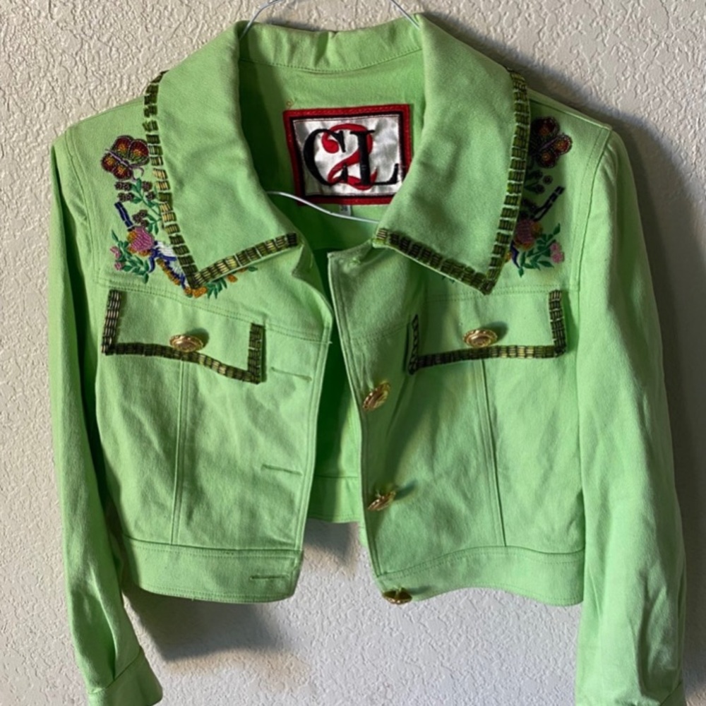 Vintage Christian Llinares green Western Jacket